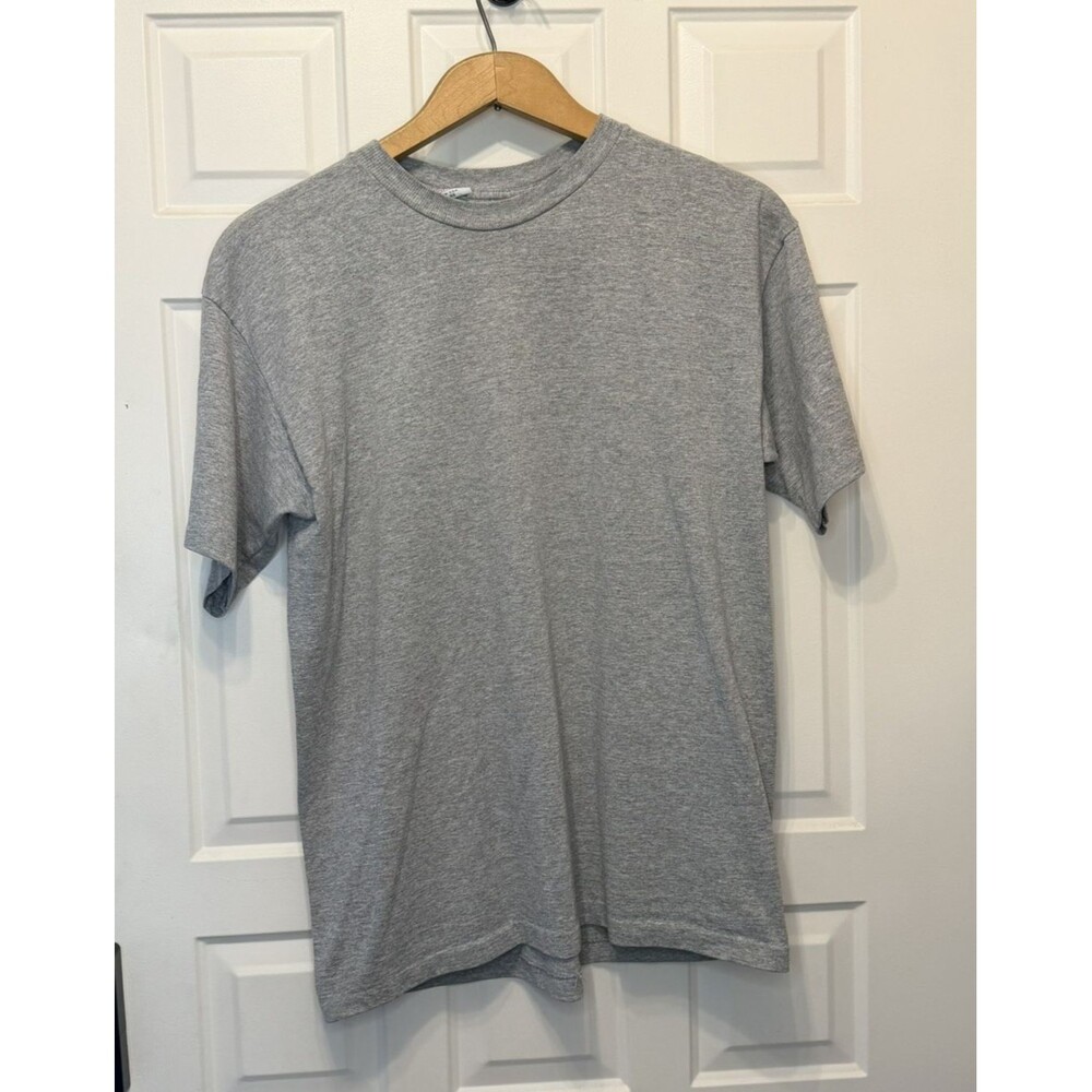 Vintage Fashion Gear Gray Single Stitch T Shirt USA Made 50/50 Large Blank Tee